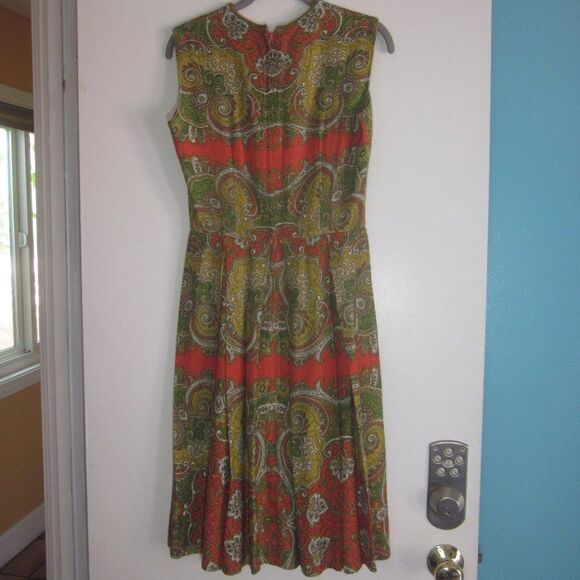 L' Aiglon Womens Size XS Vintage 1960's Linen Dress Rear Zip Knee Length - Picture 9 of 13